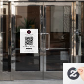 Autocollant Pour Fenêtre Paiement par Code QR | Logo de l'entreprise pour p (Porte de bureau)