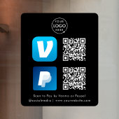 Autocollant Pour Fenêtre Paiement par Code QR | Venmo & Paypal Scanner pour