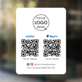 Autocollant Pour Fenêtre Paiement par code QR | Venmo Paypal Scanner pour p