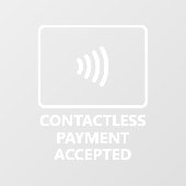 Autocollant Pour Fenêtre Paiement sans contact accepté