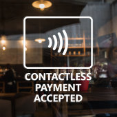 Autocollant Pour Fenêtre Paiement sans contact accepté