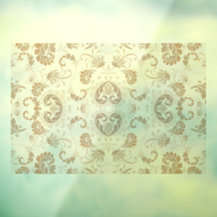 Autocollant Pour Fenêtre Paisley en beige esthétique moderne Tan Brown