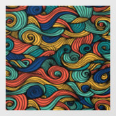 Autocollant Pour Fenêtre Paisley haché (Feuille)