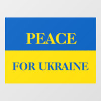 Paix pour l'Ukraine. Drapeau ukrainien.