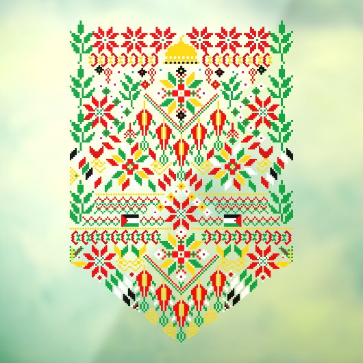 Autocollant Pour Fenêtre Palestine Tatreez Broderie traditionnelle (Feuille 3)