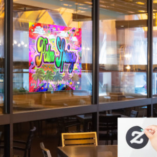 Autocollant pour fenêtre Palm Springs Vista Expres