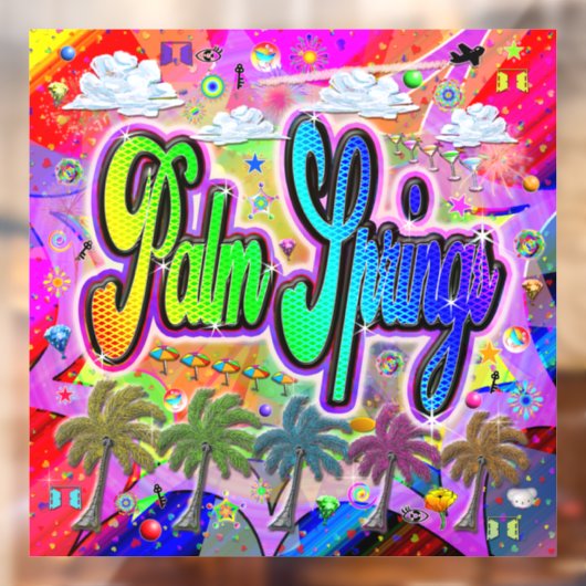 Autocollant Pour Fenêtre Palm Springs Vista Express Cling (Feuille 2)