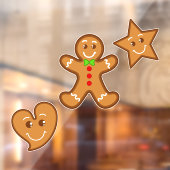 Autocollant Pour Fenêtre pals de pain d'épices XmaS doux (Feuille 2)