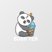 Autocollant Pour Fenêtre Panda Bear Boba Tea Bubble Boire Publicité (Feuille)