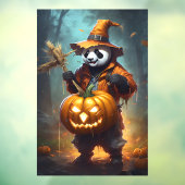 Autocollant Pour Fenêtre Panda Scarecrow avec Jack-O-Lanterns (Feuille 3)
