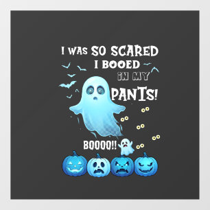 Autocollant Pour Fenêtre Pantalon Hué Halloween Fantôme Citrouilles Bleues