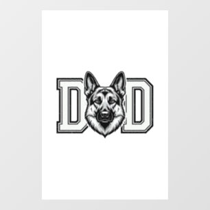Autocollant Pour Fenêtre Papa Berger Allemand Vintage Vector Design de T-Sh