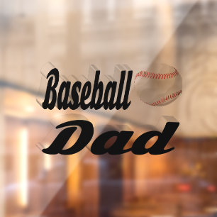Autocollant Pour Fenêtre Papa de baseball