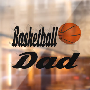 Autocollant Pour Fenêtre Papa de basket-ball