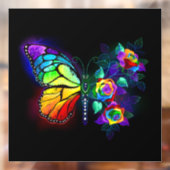 Autocollant Pour Fenêtre Papillon arc-en-ciel (Feuille 2)