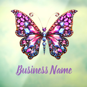 Autocollant Pour Fenêtre papillon de gemme pourpre