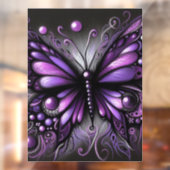 Autocollant Pour Fenêtre Papillon gothique blanc violet noir couleur (Feuille 2)