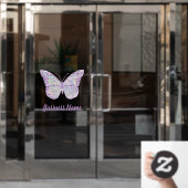 Autocollant Pour Fenêtre Papillon Violet  adhésif pour fenêtre (Porte de bureau)