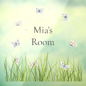 Autocollant Pour Fenêtre Papillons Bleus Plutôt Écarts Porte et (Feuille 3)