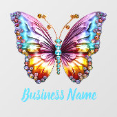 Autocollant Pour Fenêtre papillons pastels gemmes (Feuille)