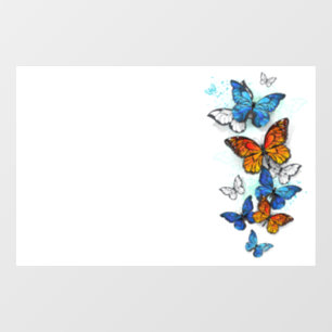 Autocollant Pour Fenêtre Papillons volants Morpho et Monarch