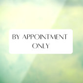 Autocollant Pour Fenêtre Par rendez-vous seulement (Feuille 3)