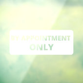 Autocollant Pour Fenêtre Par rendez-vous seulement (Feuille 3)