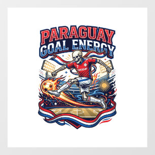 Autocollant Pour Fenêtre Paraguay Objectif Énergie Skeleton Buteur Nations
