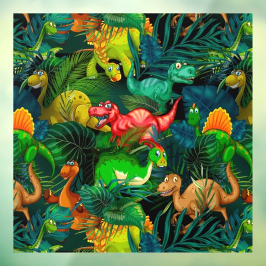 Autocollant Pour Fenêtre Parc Dinosaur (Feuille 3)