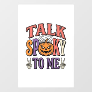 Autocollant Pour Fenêtre Parle Fantôme À Moi Vintage Halloween Chemise Desi