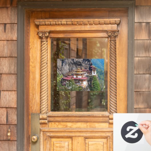 Autocollant Pour Fenêtre Paro Taktsang : Le monastère du nid de tigre - Bho (Porte d'accueil)