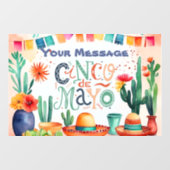 Autocollant Pour Fenêtre Parti Cinco De Mayo (Feuille)