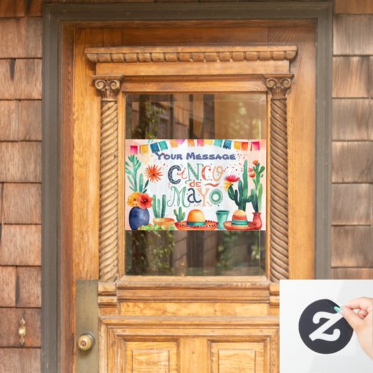 Autocollant Pour Fenêtre Parti Cinco De Mayo (Porte d'accueil)