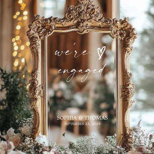 Autocollant Pour Fenêtre Partie d'engagement de la calligraphie engagée con