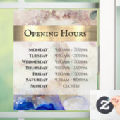 Autocollant Pour Fenêtre Parties scintillant Aquarelle Fond Heures d'ouvert (Maison)