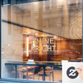 Autocollant Pour Fenêtre Parties scintillant dorée brillante (Fenêtre de café)