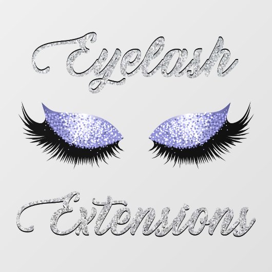 Autocollant Pour Fenêtre Parties scintillant Eyelash Extensions Business Fr (Feuille)