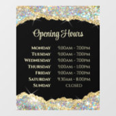 Autocollant Pour Fenêtre Parties scintillant Faux Heures d'ouverture Clôtur (Feuille)