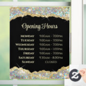 Autocollant Pour Fenêtre Parties scintillant Faux Heures d'ouverture Clôtur (Maison)