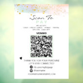 Autocollant Pour Fenêtre *~* Parties scintillant QR Fenêtre Analyse PASTEL (Feuille 3)