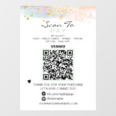 Autocollant Pour Fenêtre *~* Parties scintillant QR Fenêtre Analyse PASTEL (Feuille)