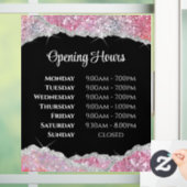 Autocollant Pour Fenêtre Parties scintillant rose Faux Heures d'ouverture C (Maison)