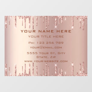 Autocollant Pour Fenêtre Parties scintillant rose Gold Blush Éclairage Dri