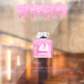 Autocollant Pour Fenêtre Parties scintillant rose Parfum Business Monogramm (Feuille 2)