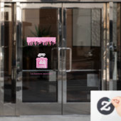 Autocollant Pour Fenêtre Parties scintillant rose Parfum Business Monogramm (Porte de bureau)