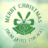 Autocollant Pour Fenêtre Parties scintillant verte Vacances personnalisées (Feuille 3)