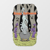 Autocollant Pour Fenêtre Pas ce qu'ils attendaient Halloween heureux (Feuille)