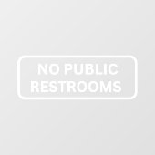 Autocollant Pour Fenêtre Pas de cale de vitrine de toilettes publiques (Feuille)