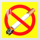 Autocollant Pour Fenêtre (Pas De Cigarettes) Pas De Étiquette Fumeur (Feuille)