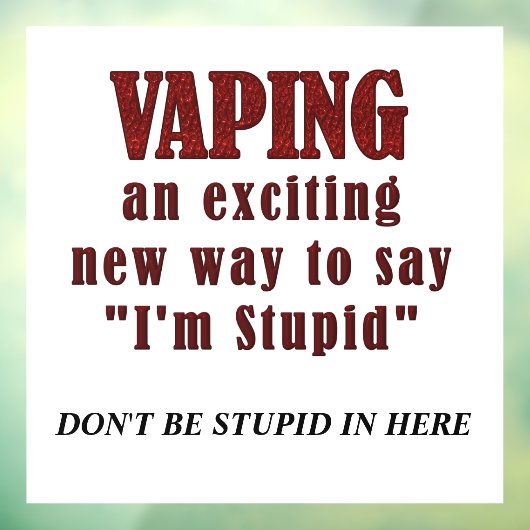 Autocollant Pour Fenêtre Pas de clouage de la fenêtre de signes avant (Feuille 3)